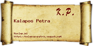 Kalapos Petra névjegykártya